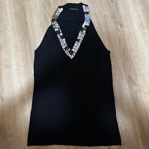 Caroll black v-neck top